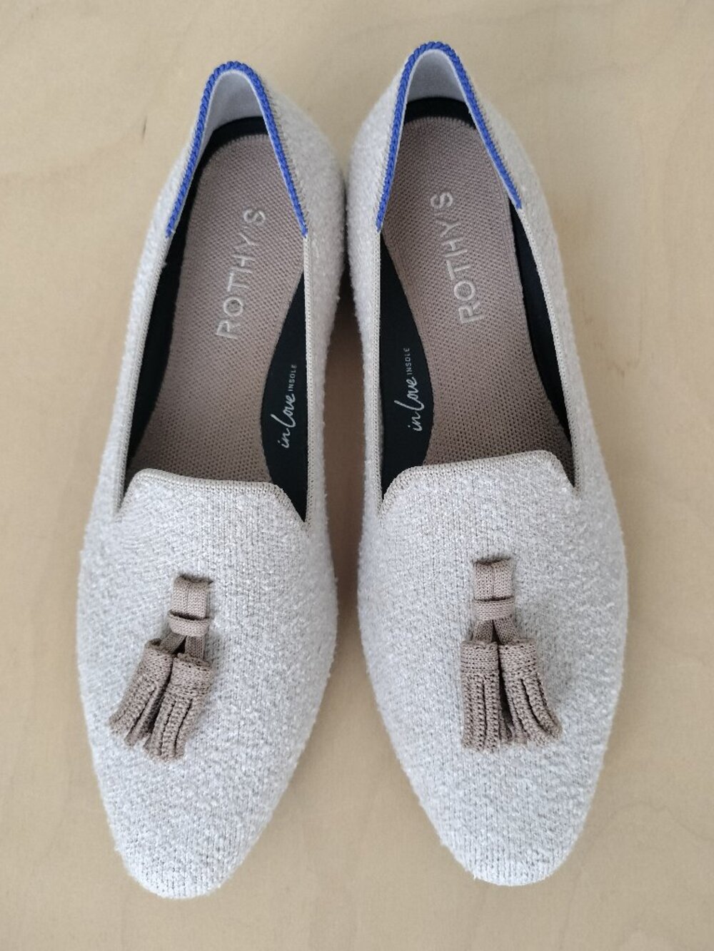 NWOT Rothy's The Almond Tassel Loafer Toasty Boucle 7.5 RARE